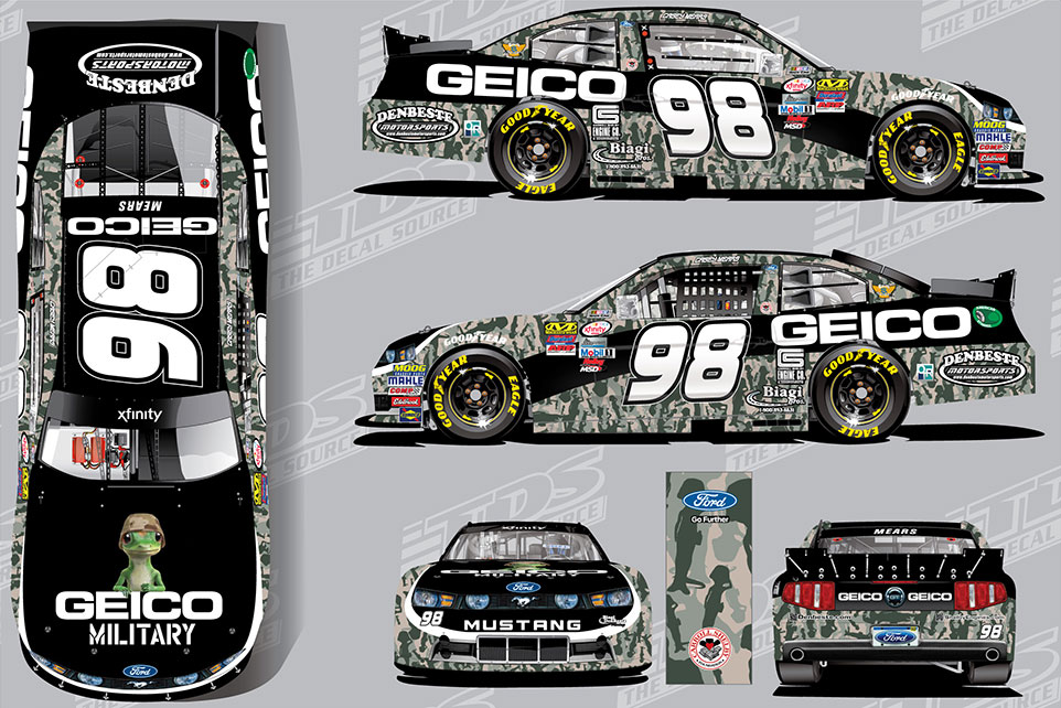 #98 GEICO Military Ford Mustang